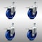 Service Caster 5 Inch SS Solid Polyurethane 12mm Threaded Stem Caster Set Total Lock Brake SCC-SSTSTTL20S514-SPUS-M1215-4 - alternate 1